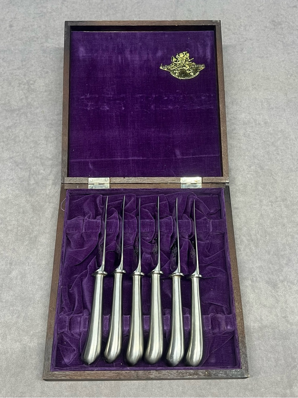 Japanese Weekend Stainless Flatware Set with Purple Velvet Case